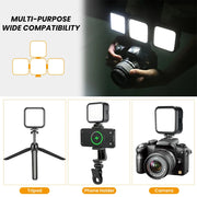 Pocket RGB Fill Light Portable LED Light Video Mini Fill Light for Camera Smartphone for Gopro Laptop Selfie Adjustable RGB Lamp
