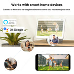 2K Solar Security Camera Wireless Wifi, Outdoor Camera for Home Security,Auto Tracking ,Smart Siren Spotlights, Works with Alexa/Google Assistant
