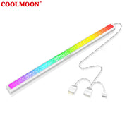 COOLMOON ARGB LED Strip Light 5V 3Pin Small 4Pin Diamond Magnetic Colorful Atmosphere DIY Lamp Bar for PC Computer Case Chassis