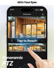 2K Solar Security Camera Wireless Wifi, Outdoor Camera for Home Security,Auto Tracking ,Smart Siren Spotlights, Works with Alexa/Google Assistant