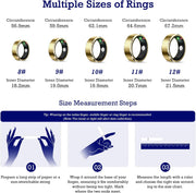 Smart Ring Health Tracker, Sleep Tracker Ring with Heart Rate, Waterproof Fitness Ring for Activity Monitoring/Steps/Distance/Calories,Air Gestures,Up to 7-Day Battery,For Ios Android (Light Gold,#12)